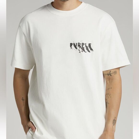 Purple Brand Heavyweight Oversize Logo Cotton T-Shirt Medium NWT $ 145.00 - Picture 1 of 7